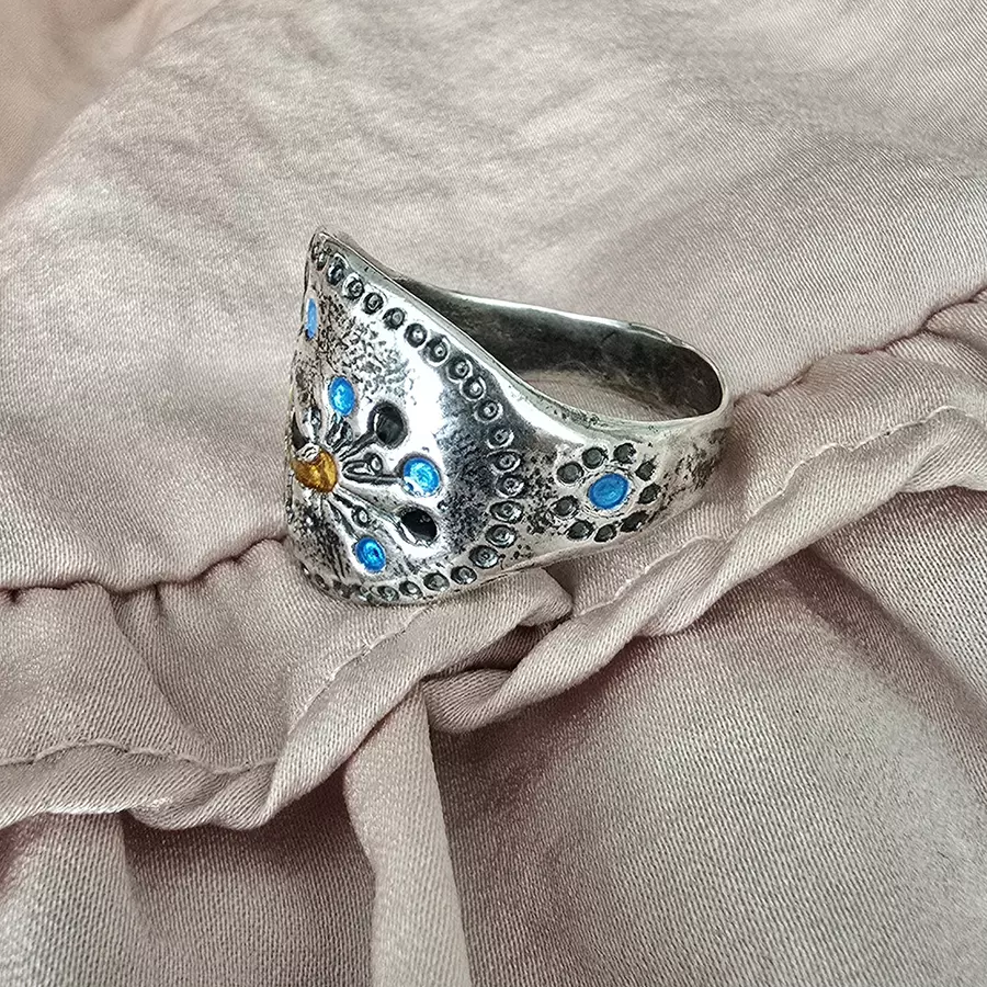 Серебряное кольцо Пава - Фото 8