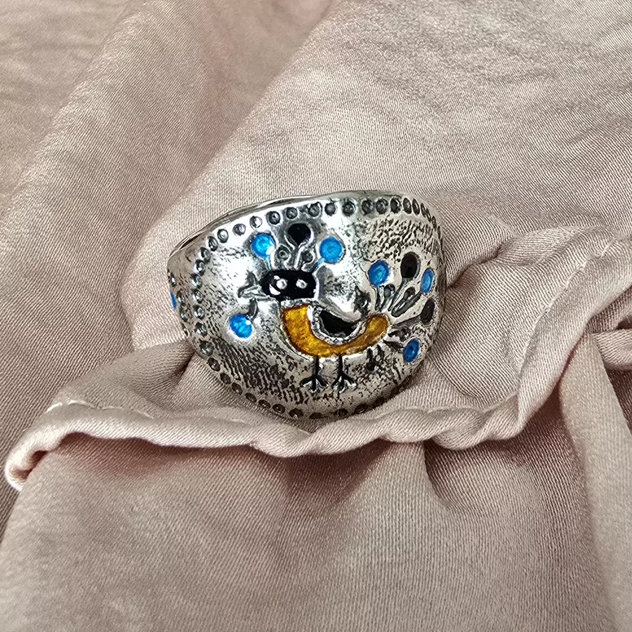 Серебряное кольцо Пава