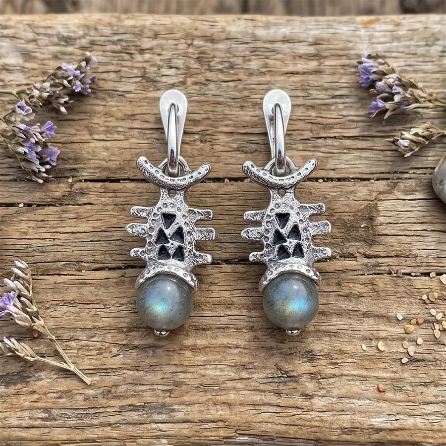 Серьги Окуни с лабрадором
