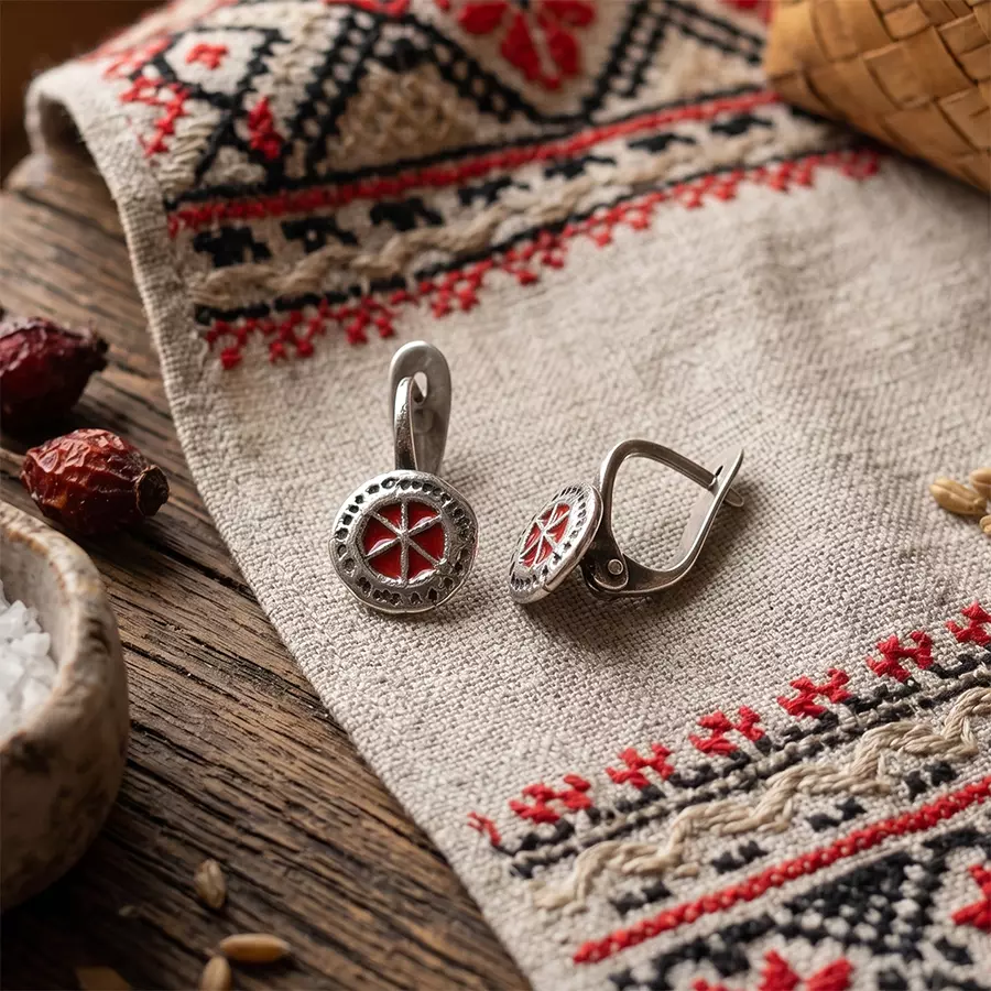 Серьги Колёсики