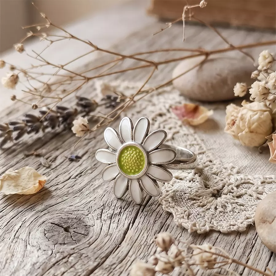 Кольцо Ромашка - Фото 6